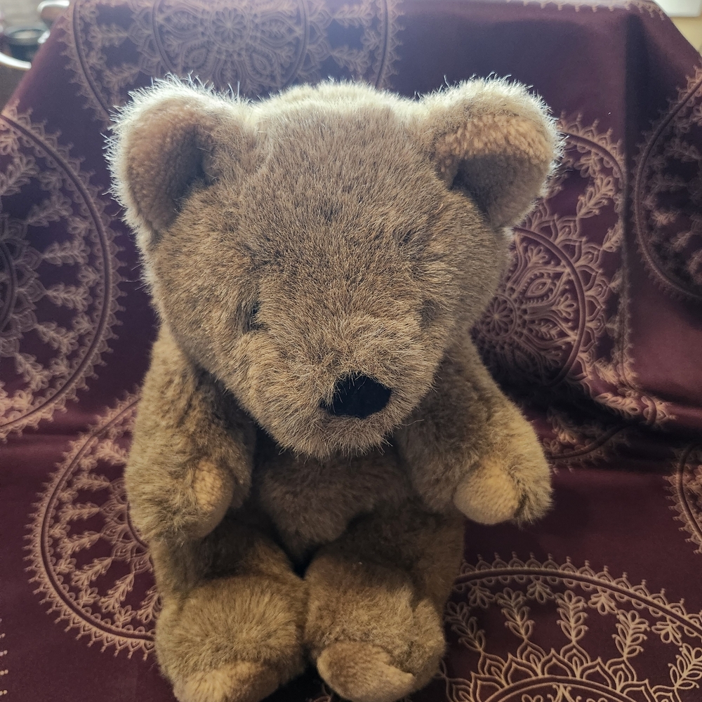 Rare Vintage Gund Fluffy Brown Teddy Bear